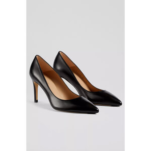 LK Bennett Floret Black Nappa Leather Pointed Toe Courts